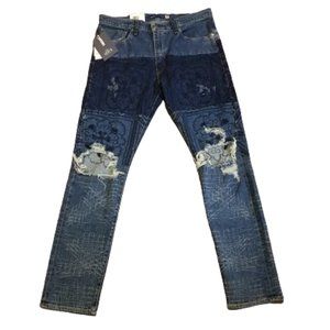 Levi's Made in Japan Distressed Embroidered Jeans